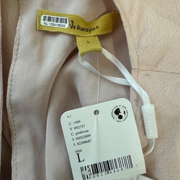 Free People Awaylee Pink Rose Gathered Button Front Maxi Dress Size Large - Picture 10 of 11